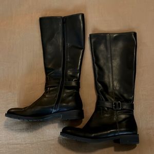 J.Crew Italian leather tall moto boots